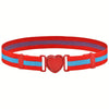 Retro Heart Stretch Belt: Blue Red Stripe