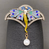 Fairy Inlaid Enamel Brooch