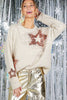 Star Sequin Soft Knit Sweater