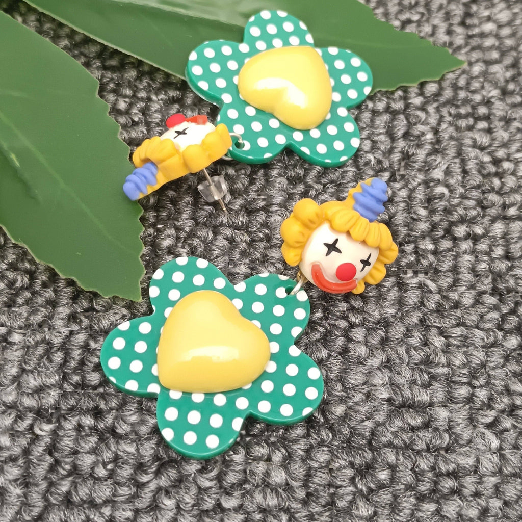 Flowers Giggles Earrings: Green