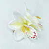 Silk Orchid Hair Clip: White