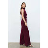 Draped Sleeveless Jumpsuit: Mulberry