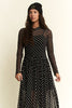 Polka Dot Mesh Maxi Dress