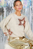 Star Sequin Soft Knit Sweater