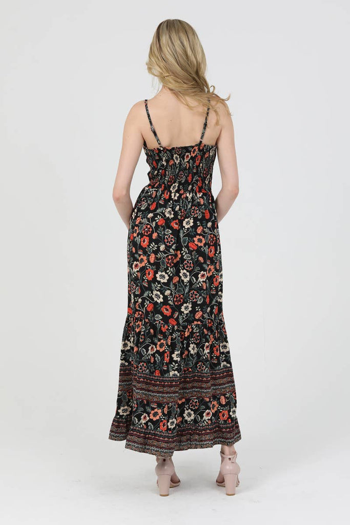 Floral Twist Maxi Dress