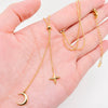 Star Moon Charm Gold Plated Necklace