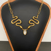 Double Snake Plated Necklace