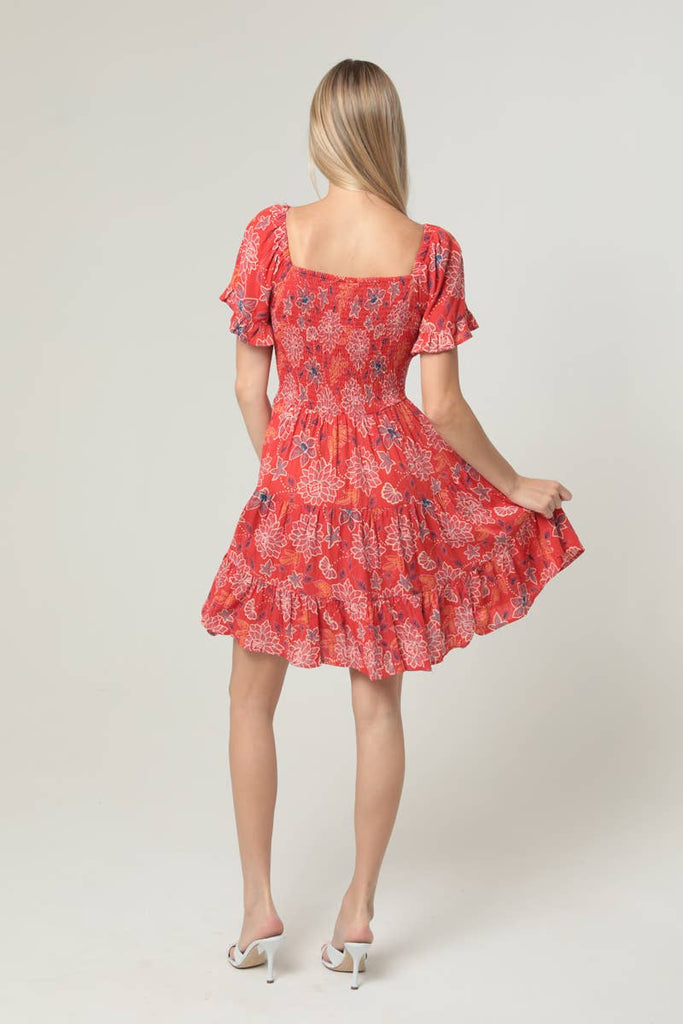 Crete Sweet Floral Mini Dress