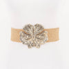 Metal Gingko Buckle Belt: Yellow