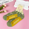 Sheer Floral Summer Socks: Green Garden