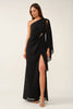 Luxe One Shoulder Slit Maxi Dress