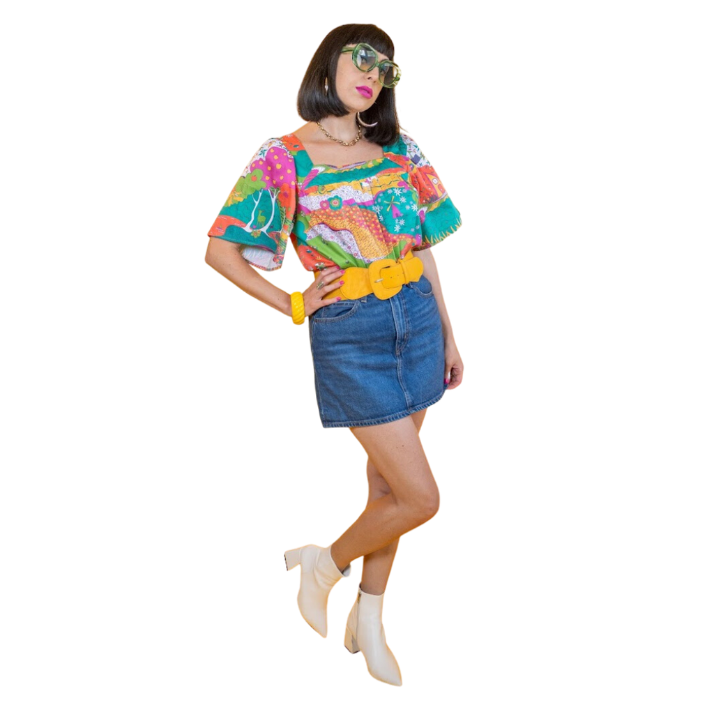Rainbow Valley Peasant Top