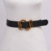 Snake Buckle Belt: Black Gold