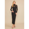 Polka Dot Mesh Wiggle Maxi w/ Slip