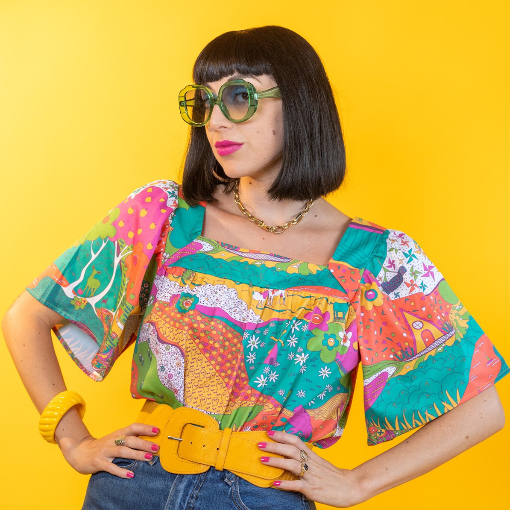 Rainbow Valley Peasant Top