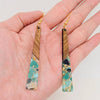 Wooden and Resin Earring: Blue Moon