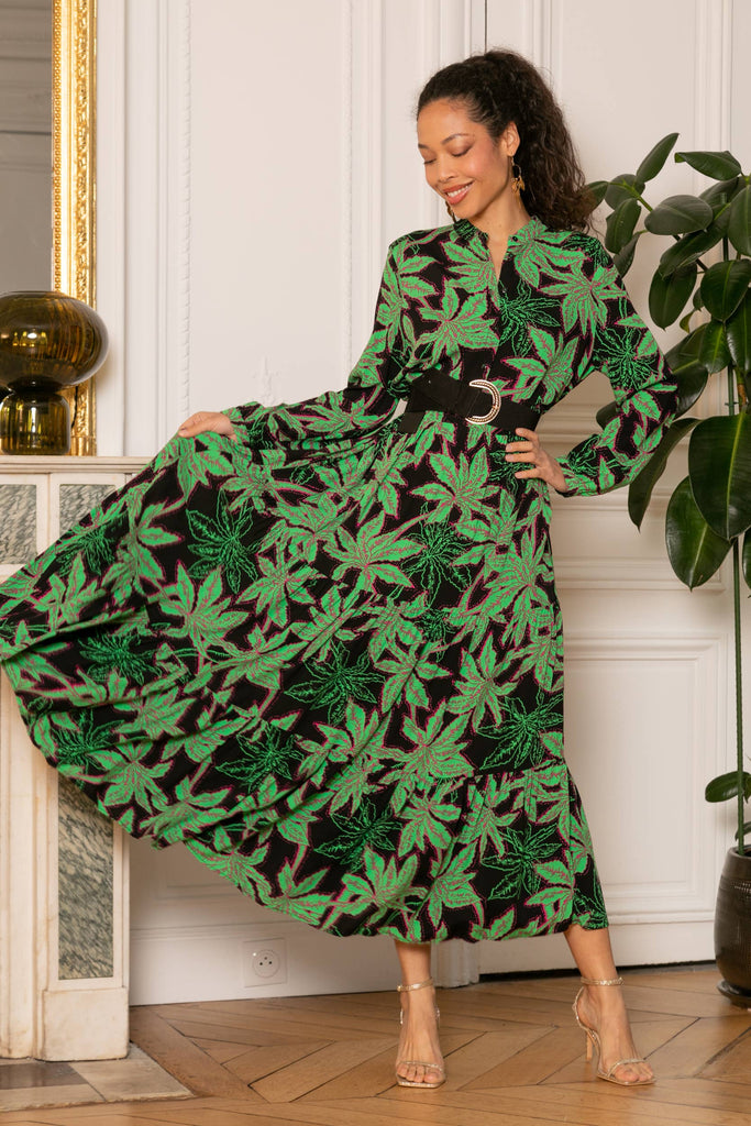 Electric Jungle Maxi Dress