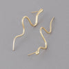 Slithering Snake Earrings: Gold