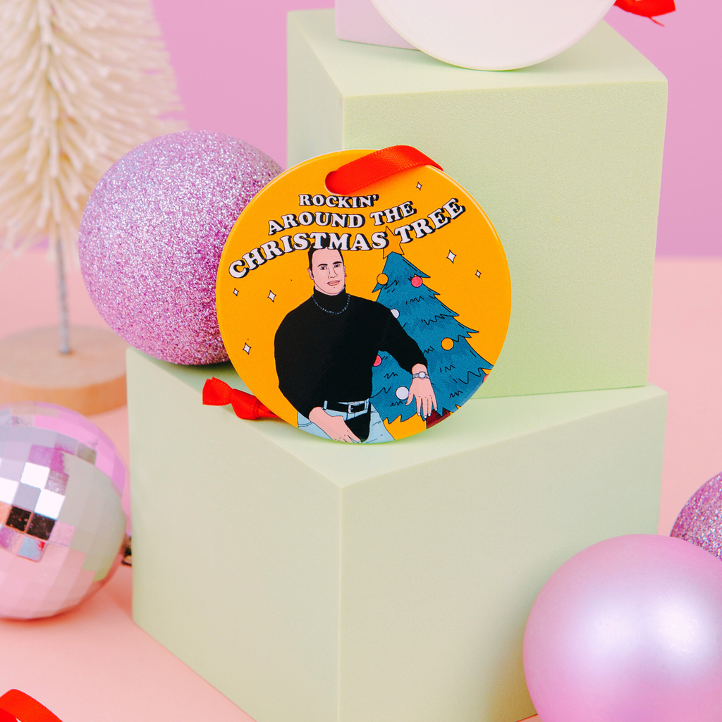 The Rock Rockin' Christmas Ornament