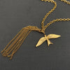 Bird Fringe 18K Gold Plated Necklace