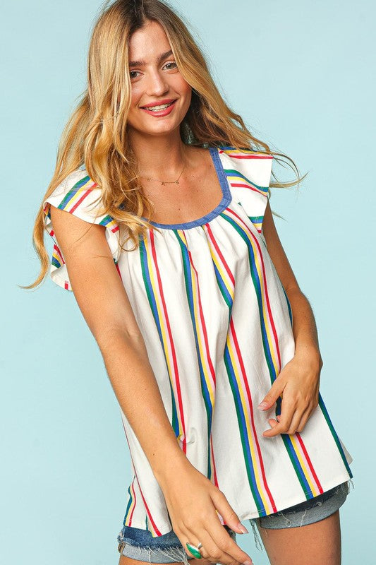 Vintage Cutie Rainbow Top