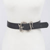 Snake Buckle Belt: Black Gold