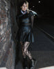 Rose Skull Net Tights: Black