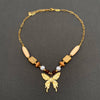 Wooden Beads Butterfly Necklace