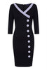 Cute As a Button Wiggle Dress