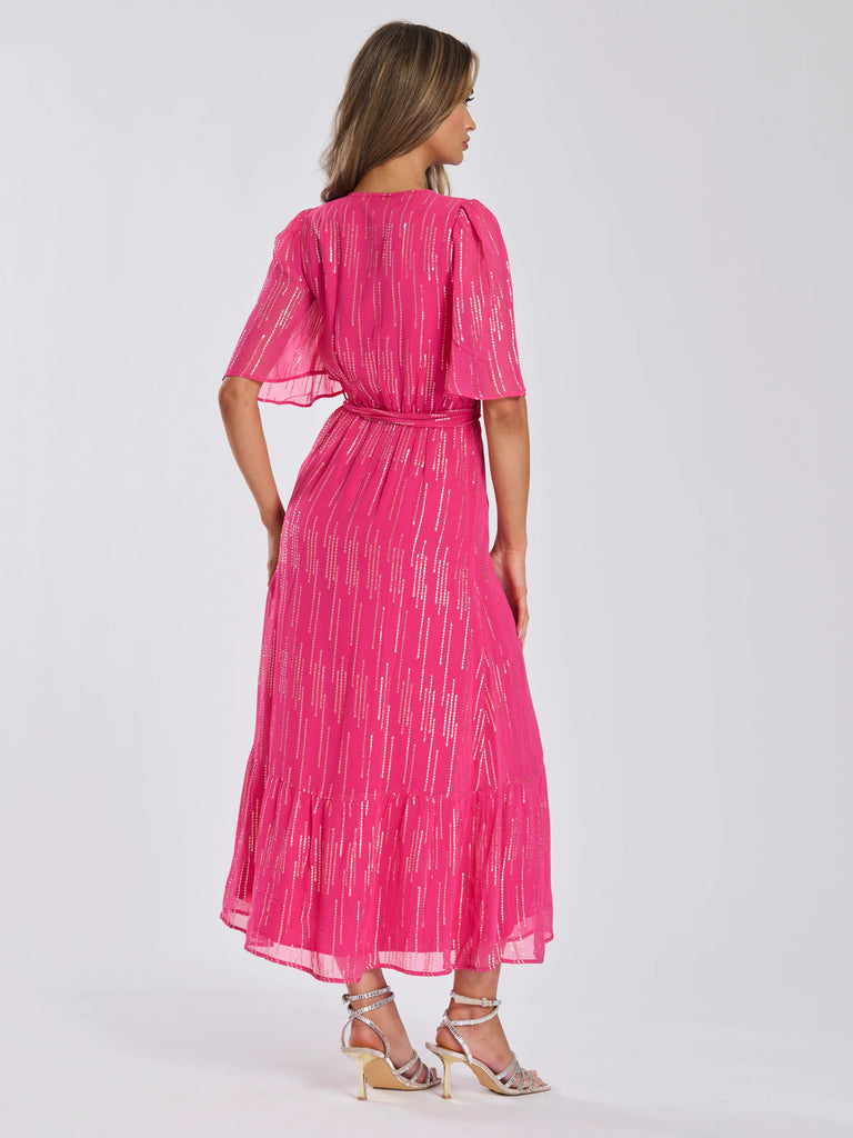 Flamingo Pink Metallic Maxi