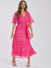 Flamingo Pink Metallic Maxi