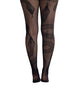 Snake Net Tights: Black / Plus Size