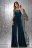 Teal Buttery Soft Velvet Jumpsuit