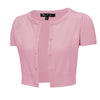 Short Sleeve Crewneck Crop Card: Light Pink
