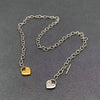 18K Plated Heart Charm  Necklace