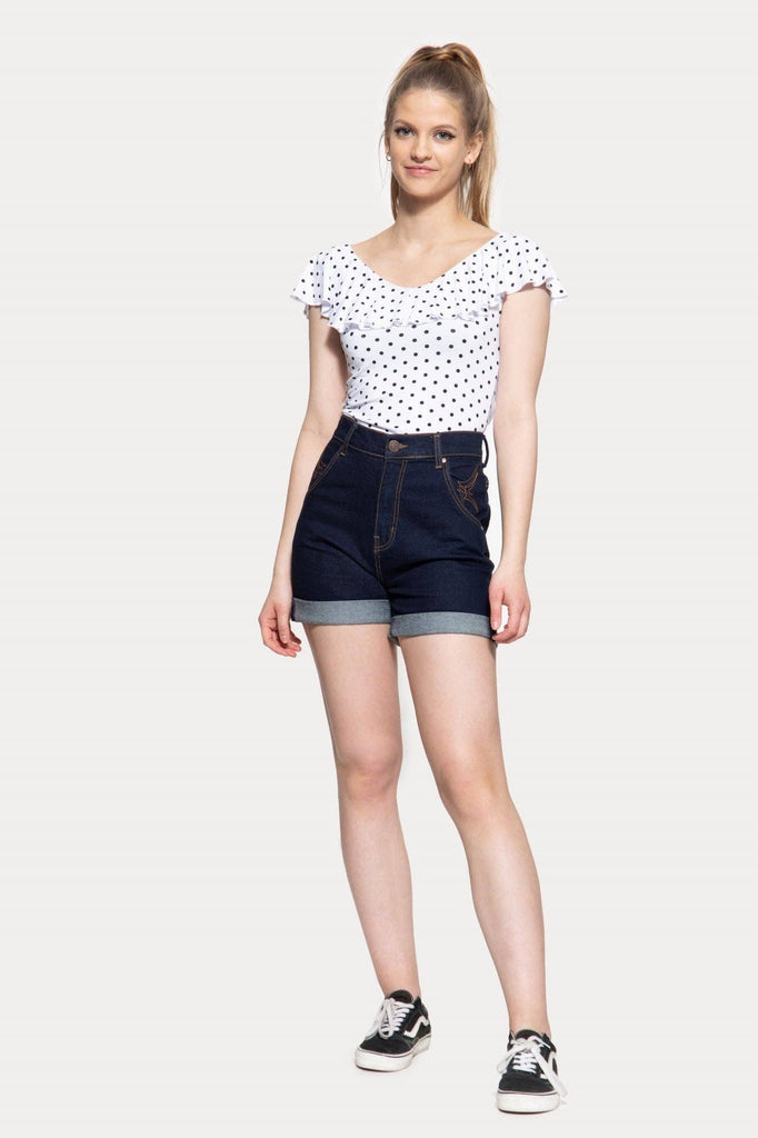 Roadster Denim Shorts: Black