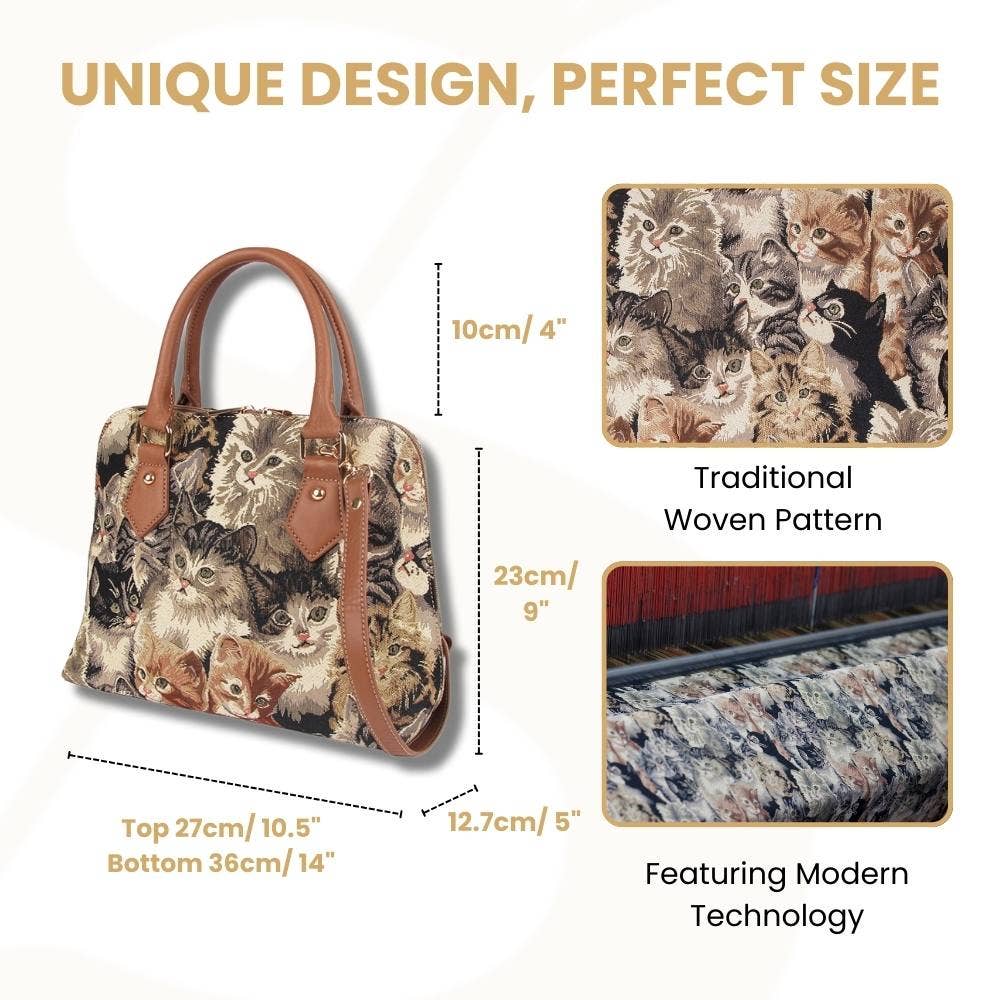Cat Tapestry Handbag