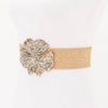 Metal Gingko Buckle Belt: Yellow