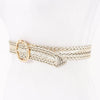 Metallic Braided Belt: Silver