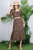 Leopard Tiered Midi Dress