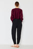 Rib Pleated Bolero: Burgundy