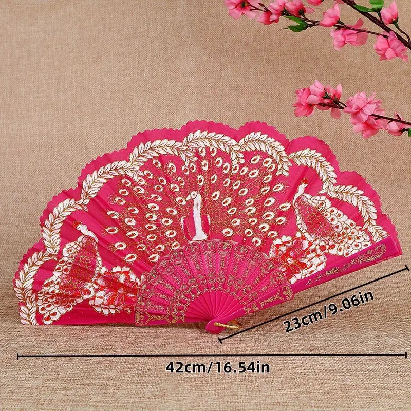 Peacock Showgirl Hand Fan6