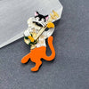 Musical Cat  Acrylic Brooch