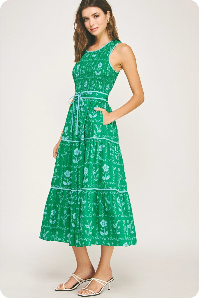 Dutch Floral Smocked Dress