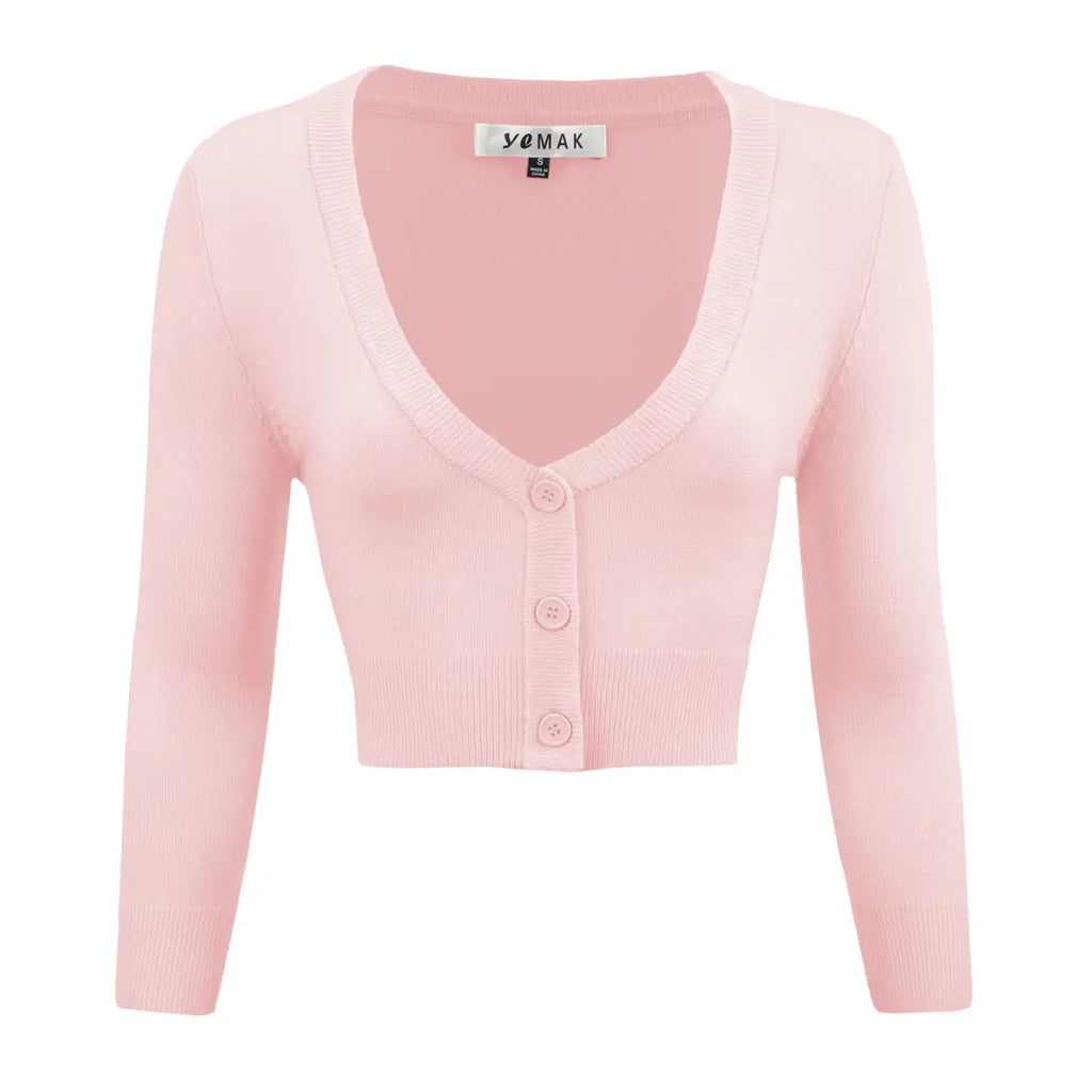 Blush Cropped Cardigan