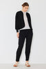 Ribbed Pleated Bolero: Black