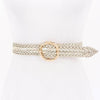 Metallic Braided Belt: Silver