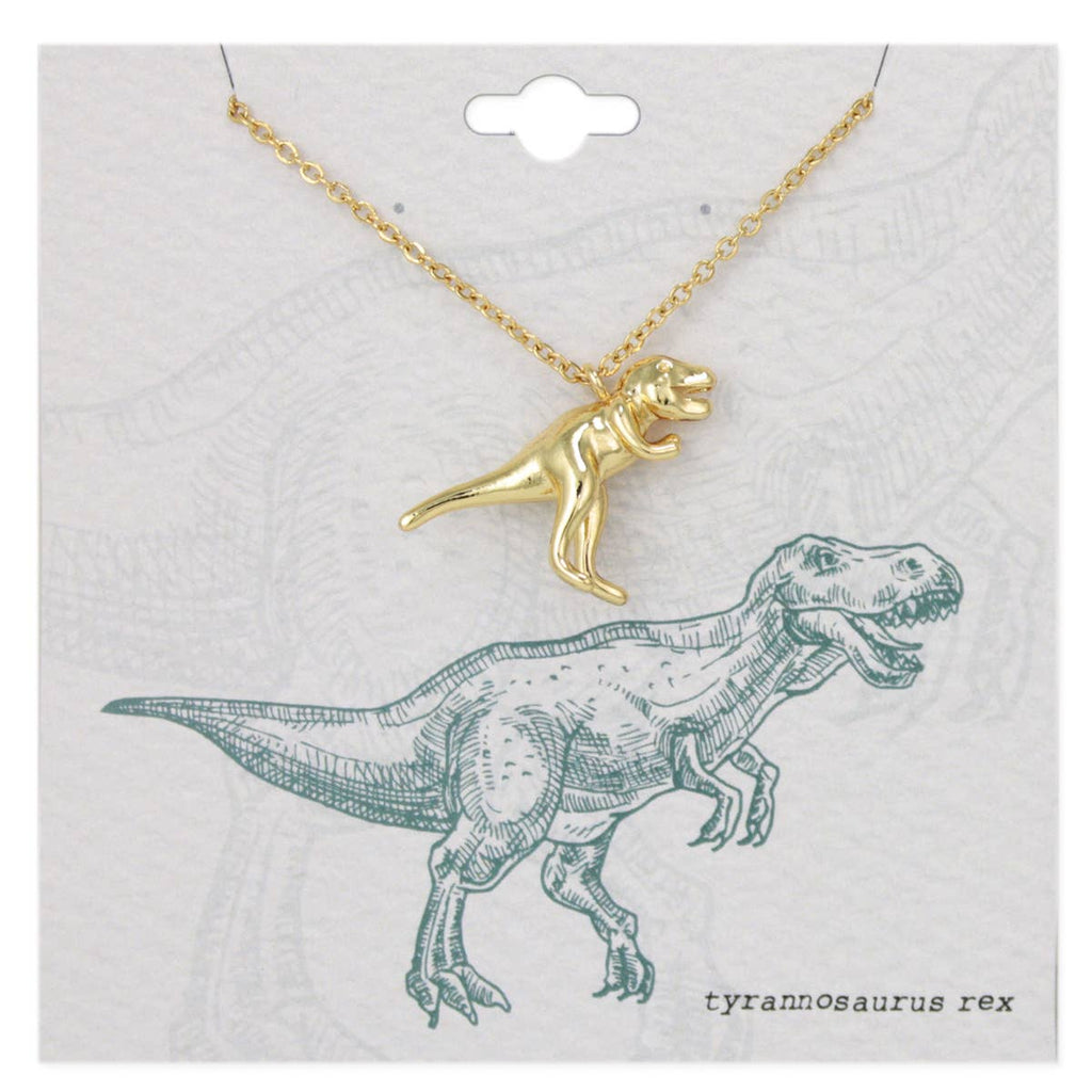 Gold Tyrannosaurus Rex Necklace