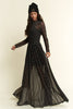 Polka Dot Mesh Maxi Dress