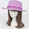 Faux Straw Hat W/Chain: Yellow